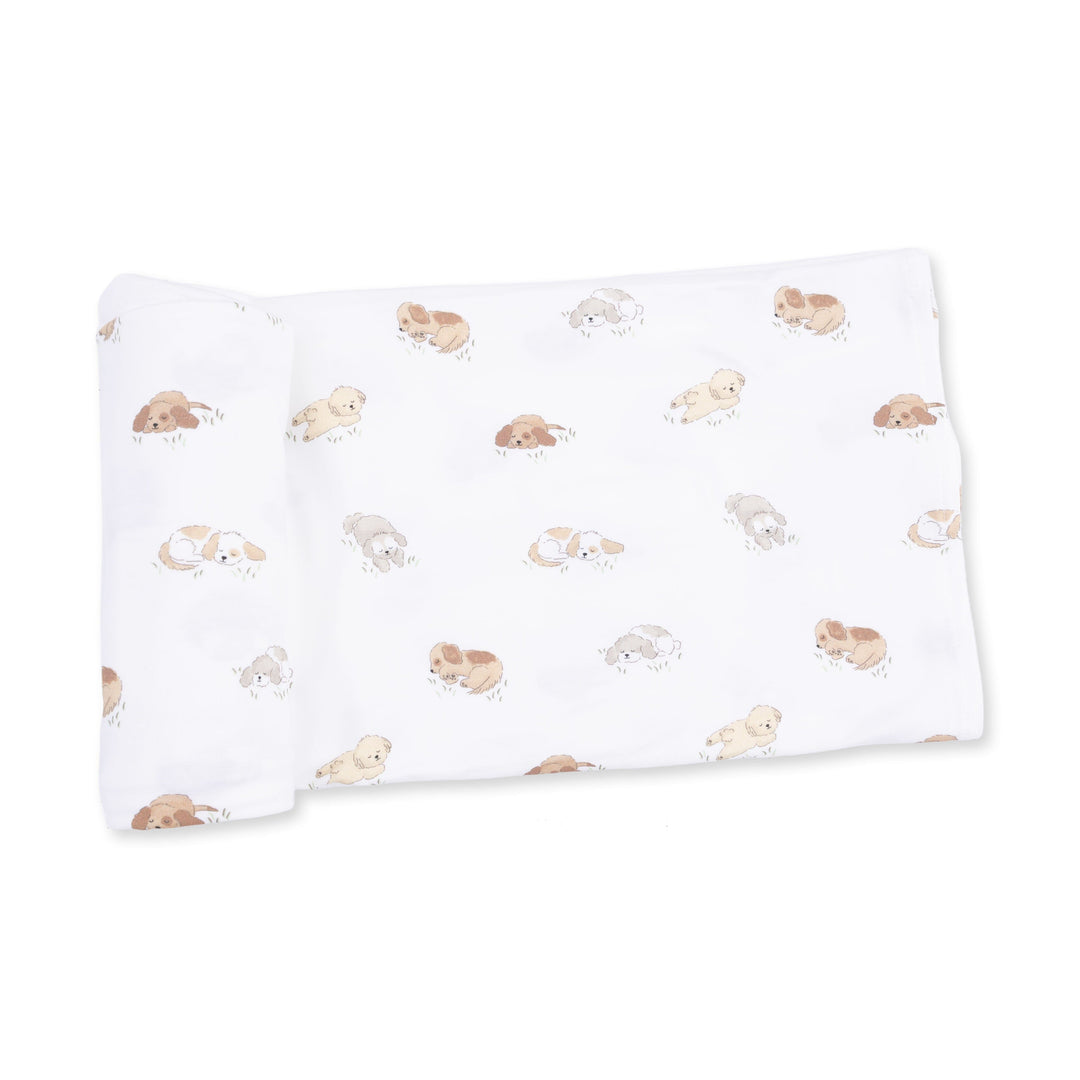 Swaddle Blanket - Puppy Snuggle Club Baby Blanket Angel Dear 
