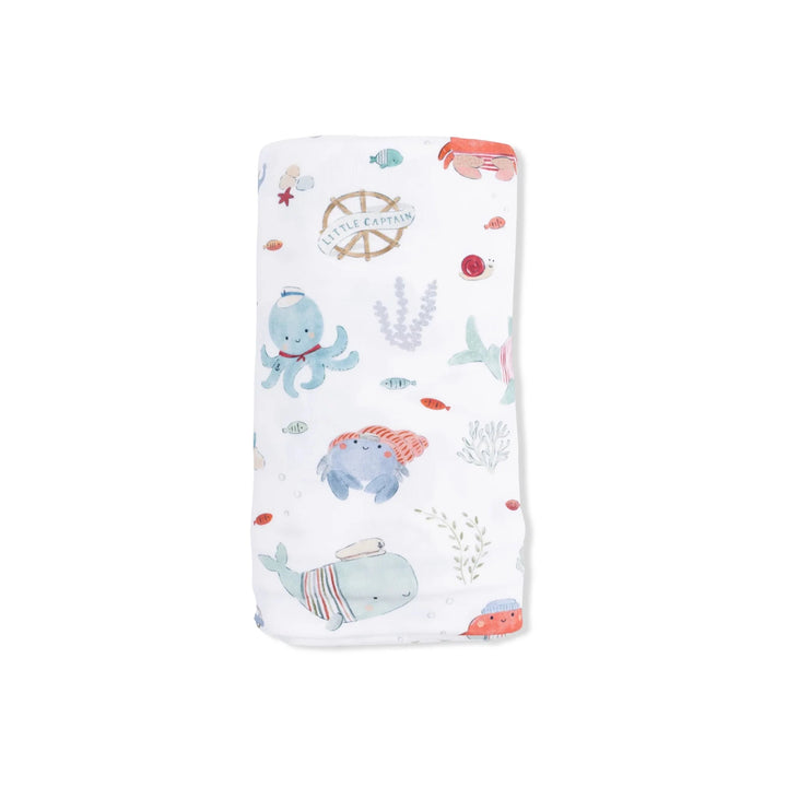Swaddle Blanket - Sailor Sea Creatures Baby Blanket Angel Dear 
