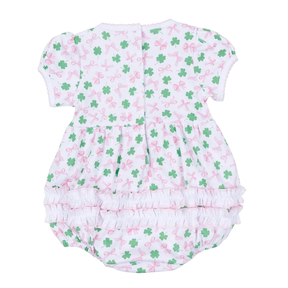 Sweet Clover Print Ruffle Bubble Girl Bubble Magnolia Baby 