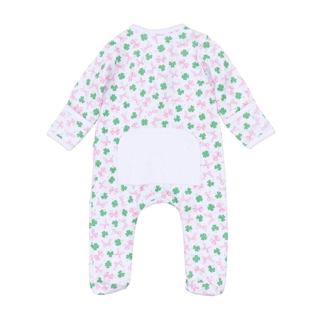 Sweet Clover Print Zip Footie Girl Footie Magnolia Baby 