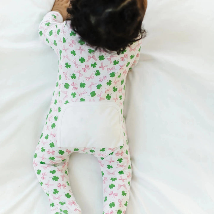 Sweet Clover Print Zip Footie Girl Footie Magnolia Baby 