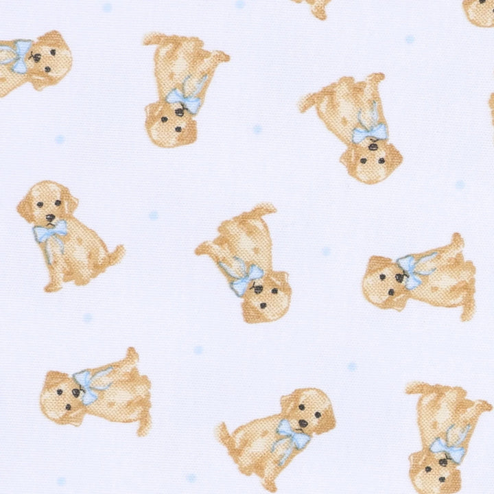 Sweet Golden Long Pajamas - Light Blue Boy Pajamas Magnolia Baby 
