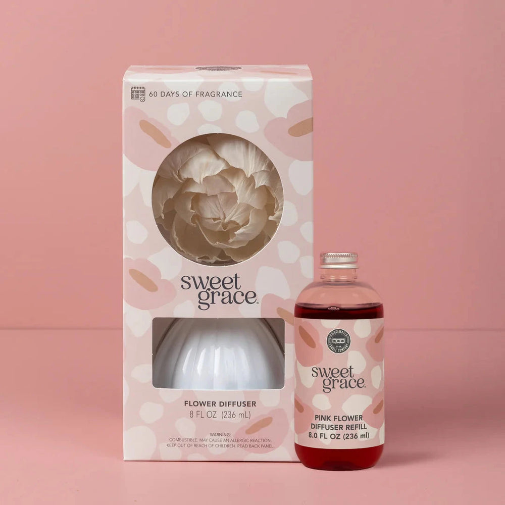 Sweet Grace Pink Flower Oil Refill Diffuser Bridgewater Candle Co 