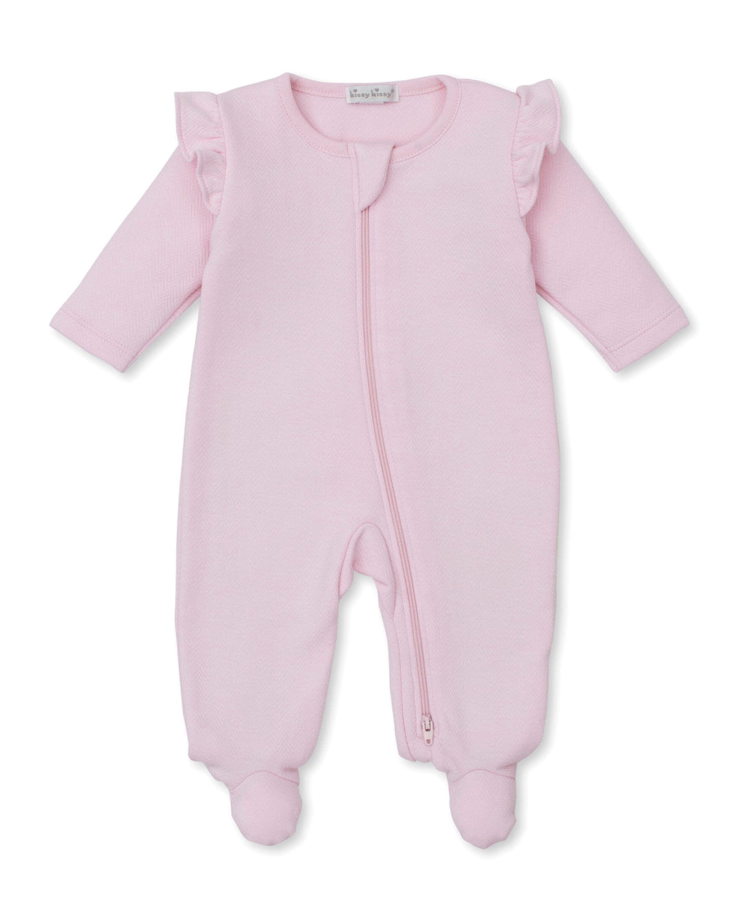 Sweet Homecoming Jacquard Footie - Light Pink Girl Footie Kissy Kissy 