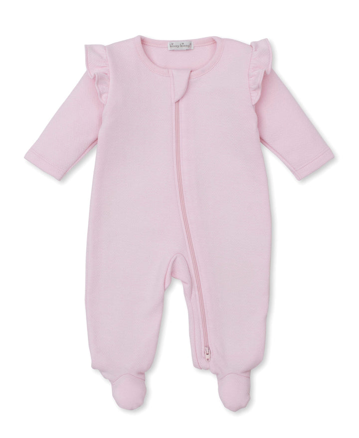 Sweet Homecoming Jacquard Footie - Light Pink Girl Footie Kissy Kissy 