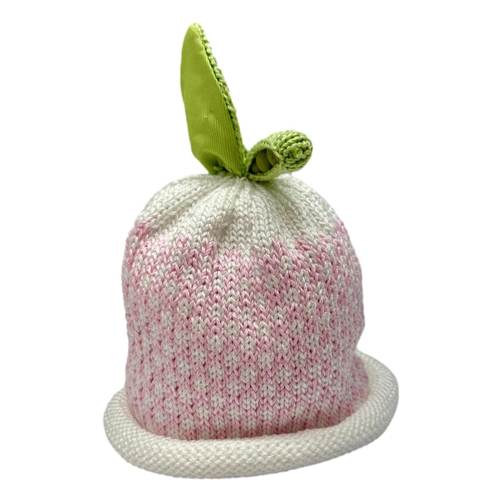 Sweet Pea Knit Caps Baby Hat Margareta Horn Pink Gingham 0-3m 