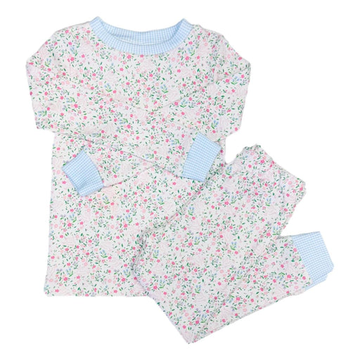 Sweet Pea Pajamas Set - Belle Bunny Floral Girl Pajamas Lullaby Set 