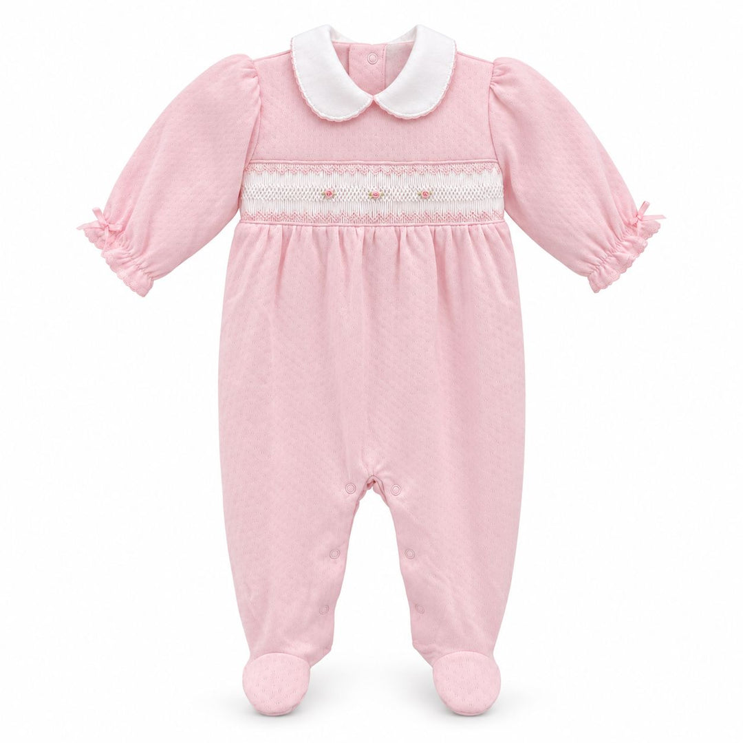 Sweet Pink Smocked Newborn Footie Girl Footie Baby Threads 