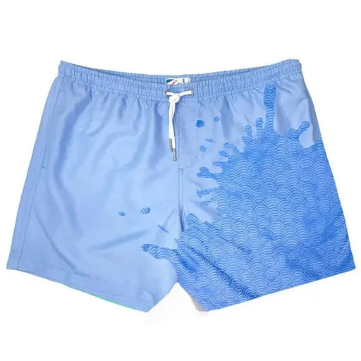 Swim Shorts - Blue to Waves Boy Bathing Suit Bermies 