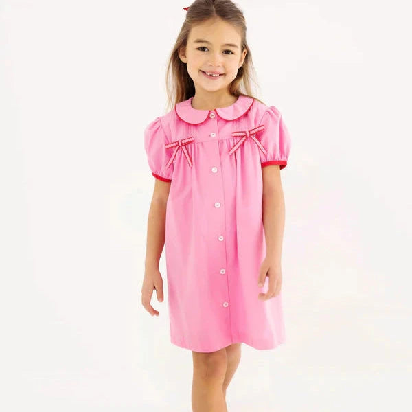 Tabitha Teachers Pet Dress- Hamptons Hot Pink Girl Dress Beaufort Bonnet 