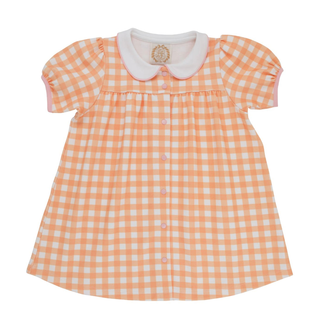 Tabitha Teachers Pet Dress - Seashore Sherbet Gingham Girl Dress Beaufort Bonnet 