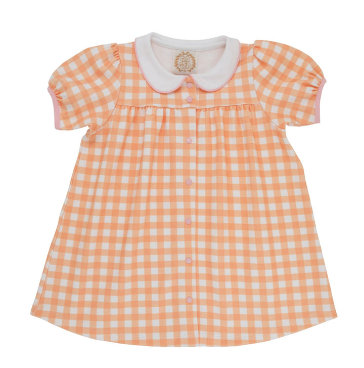 Tabitha Teachers Pet Dress - Seashore Sherbet Gingham Girl Dress Beaufort Bonnet 