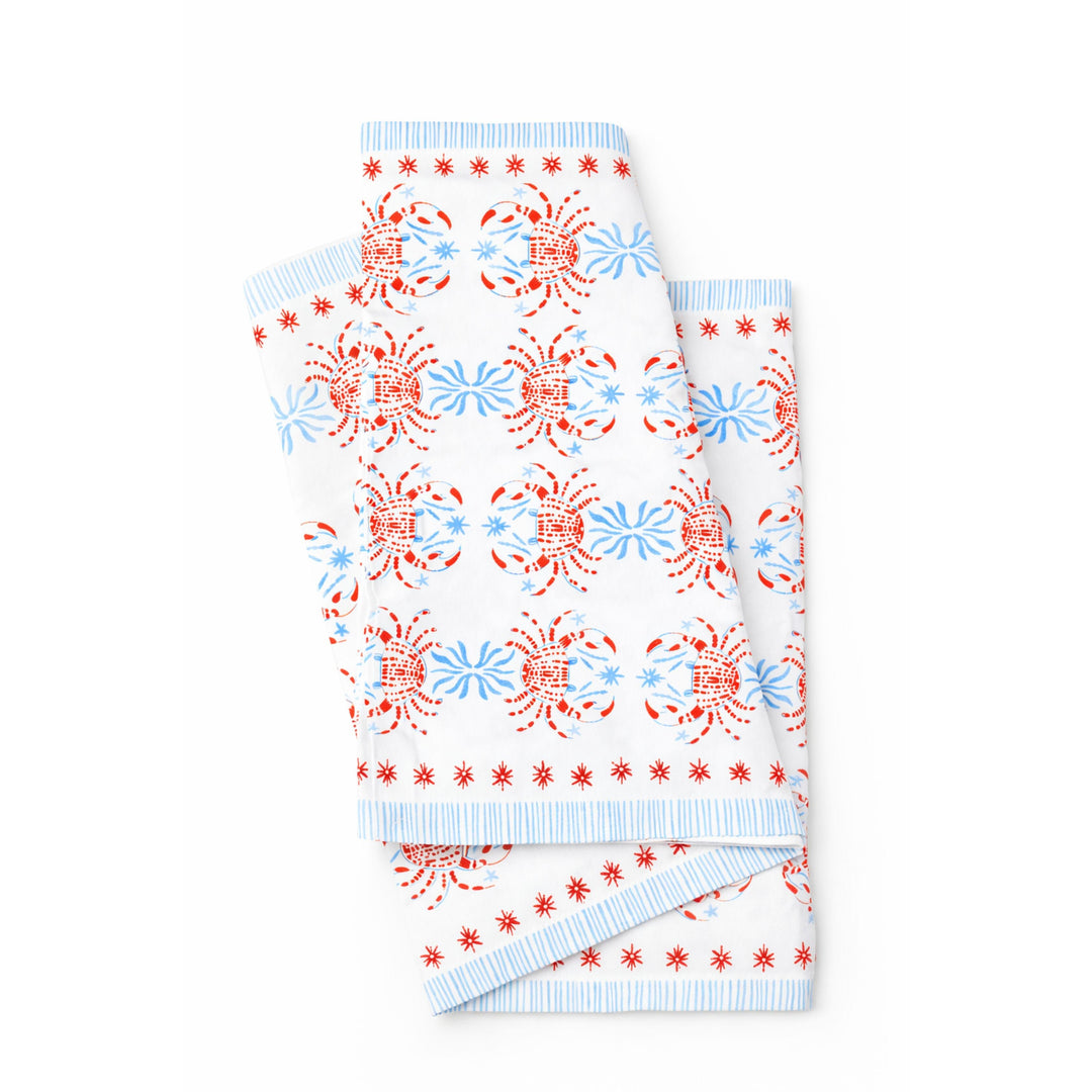 Table Runner- King Crab, Saltwater & Poppy Table Runner The Mended Company 