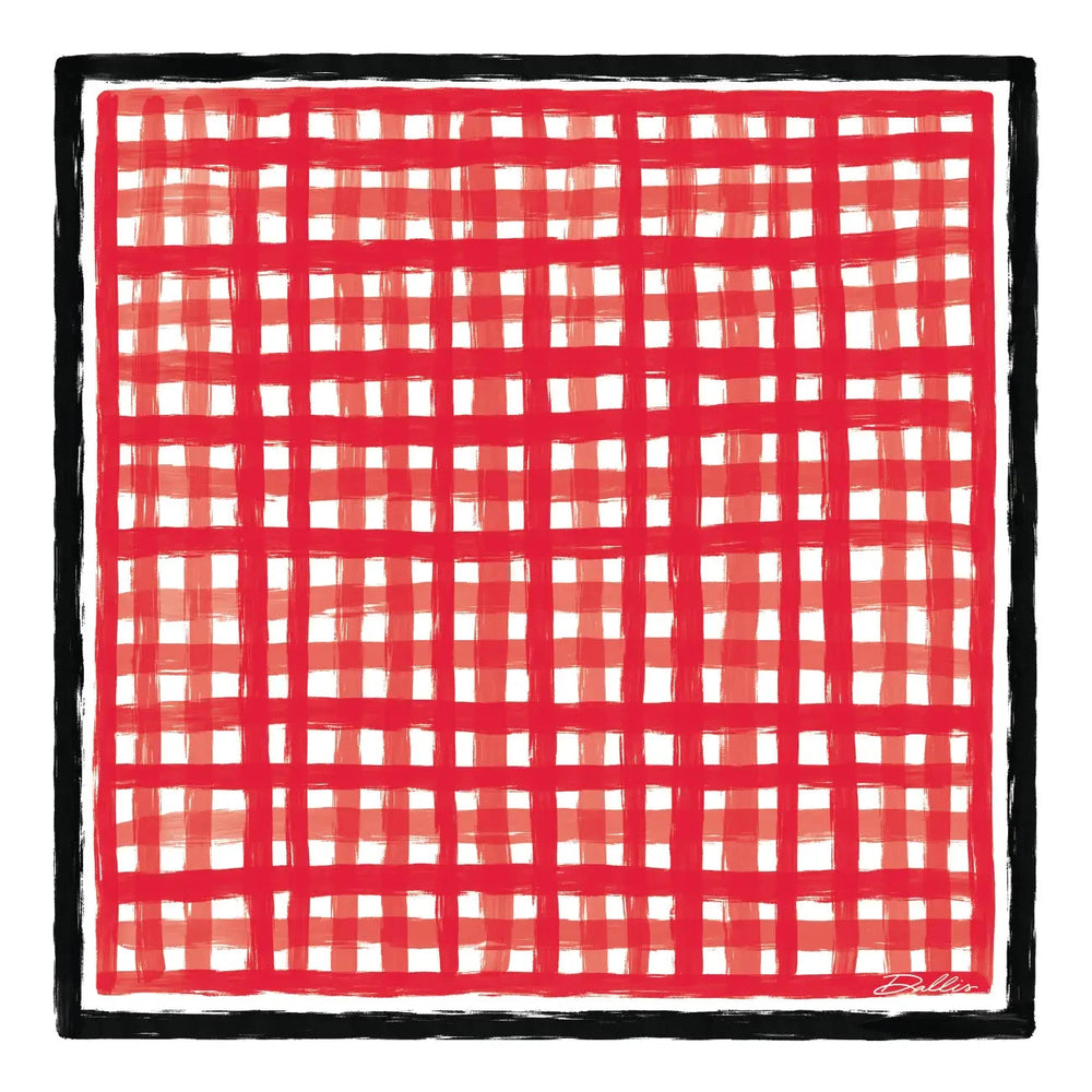 Tailgate Check Scarf - Red and Black Scarf Dallis Foshee 