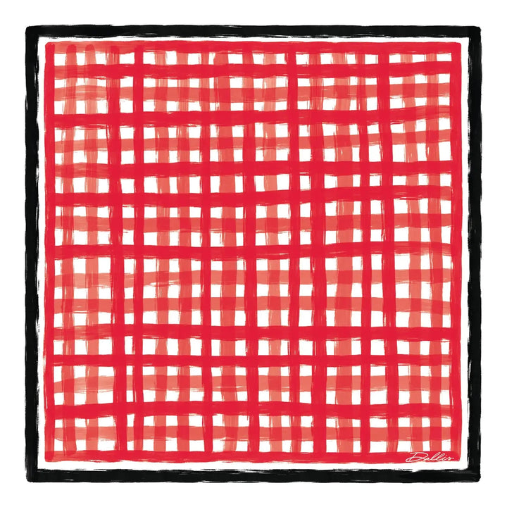 Tailgate Check Scarf - Red and Black Scarf Dallis Foshee 