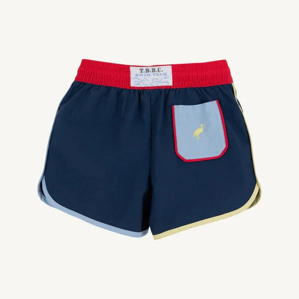 Tanner Trunks - Nantucket Navy/Richmond Red Boy Bathing Suit Beaufort Bonnet 