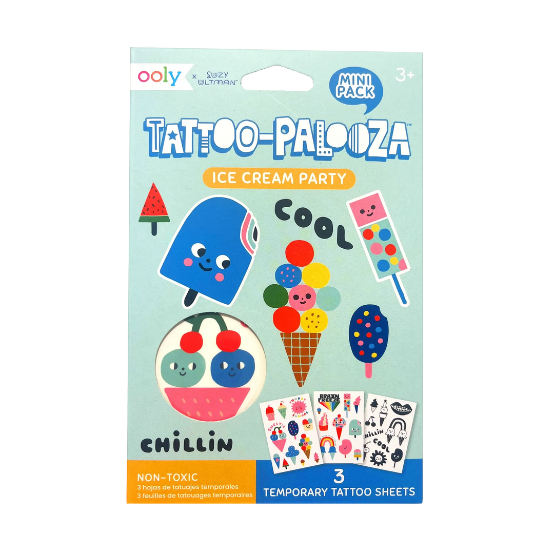 Tattoo Palooza Mini Temporary Tattoos - Ice Cream Party Tattoos Ooly 