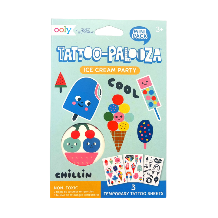Tattoo Palooza Mini Temporary Tattoos - Ice Cream Party Tattoos Ooly 