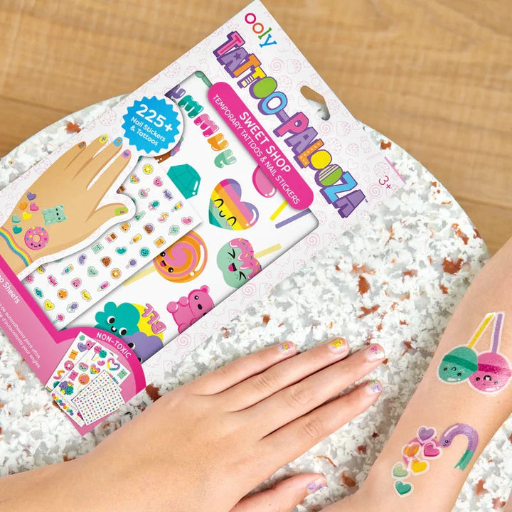 Tattoo-Palooza Temporary Tattoos & Nail Stickers - Sweet Shop Tattoos Ooly 