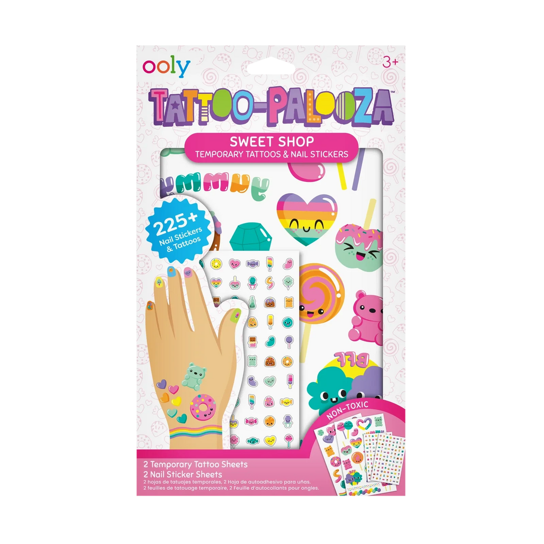 Tattoo-Palooza Temporary Tattoos & Nail Stickers - Sweet Shop Tattoos Ooly 
