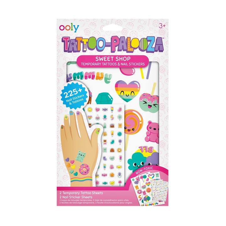 Tattoo-Palooza Temporary Tattoos & Nail Stickers - Sweet Shop Tattoos Ooly 