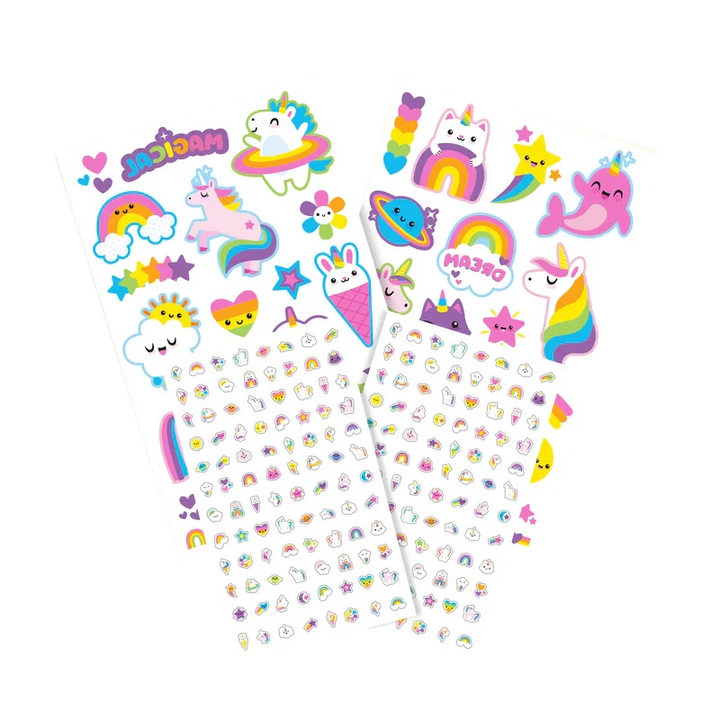 Tattoo-Palooza Temporary Tattoos & Nail Stickers - Unicorns & Rainbows Tattoos Ooly 