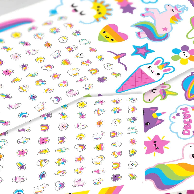 Tattoo-Palooza Temporary Tattoos & Nail Stickers - Unicorns & Rainbows Tattoos Ooly 