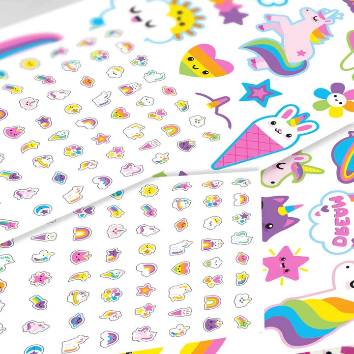 Tattoo-Palooza Temporary Tattoos & Nail Stickers - Unicorns & Rainbows Tattoos Ooly 