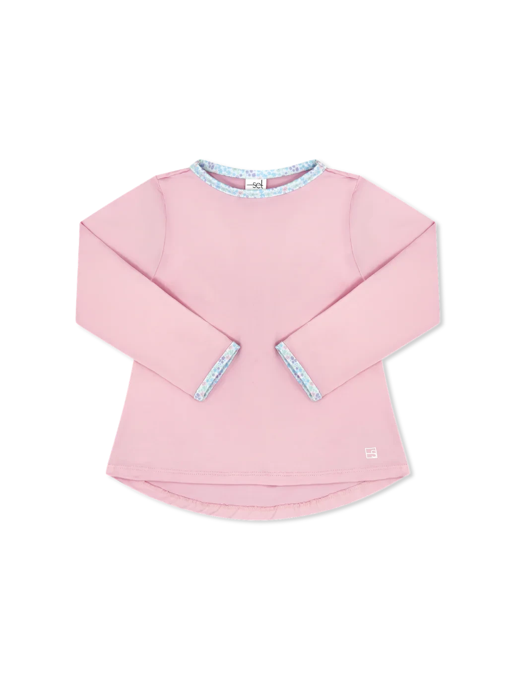 Taylor LS Shirt - Cotton Candy Pink, Frosted Floral Girl Shirt Set Athleisure 