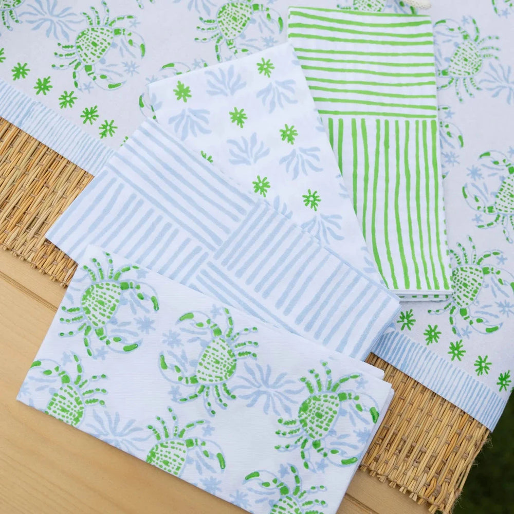 Tea Towel- King Crab, Uniform Blue & Vine Tea Towels The Mended Company 