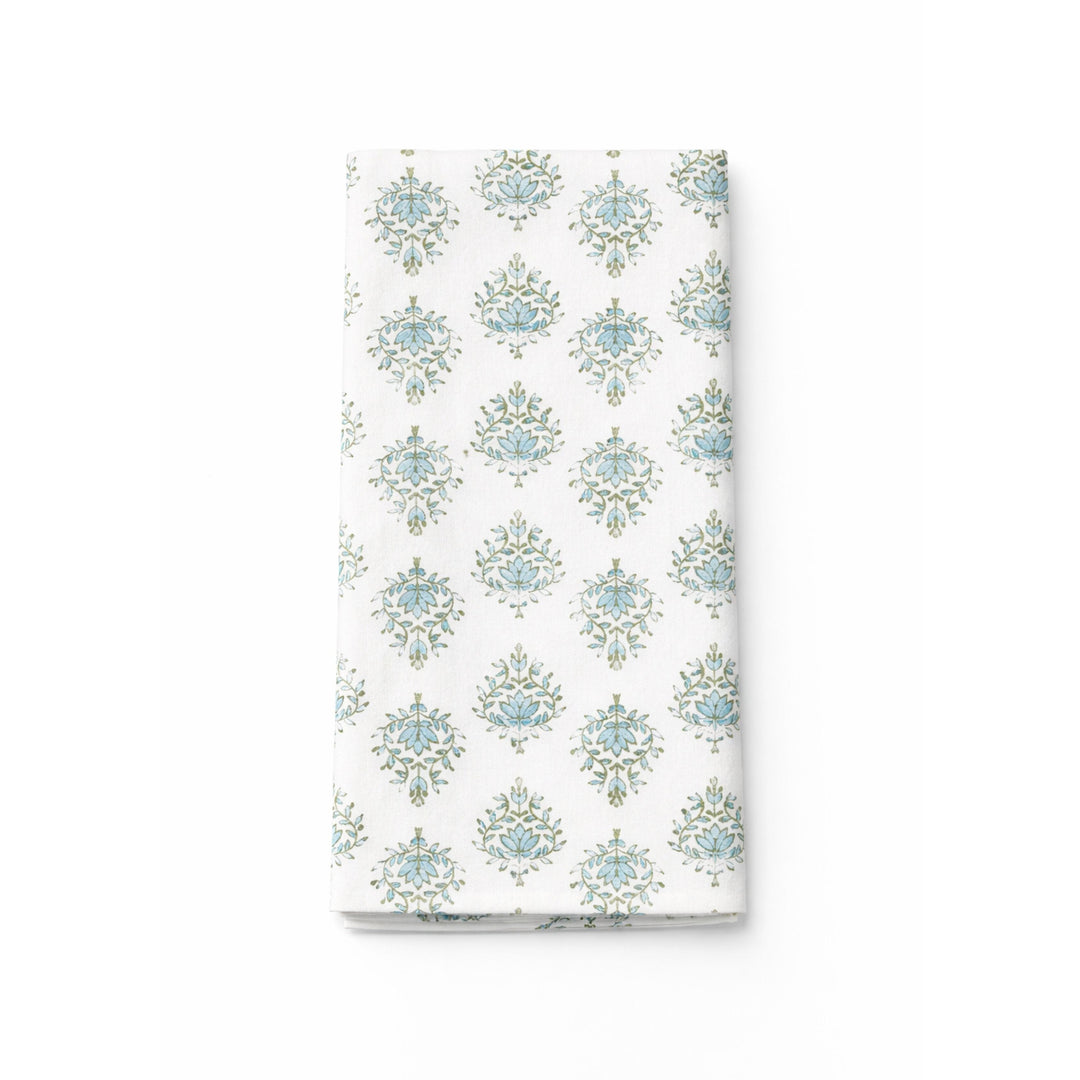 Tea Towel- Lotus, Sage, & Uniform Blue Tea Towels The Mended Company 