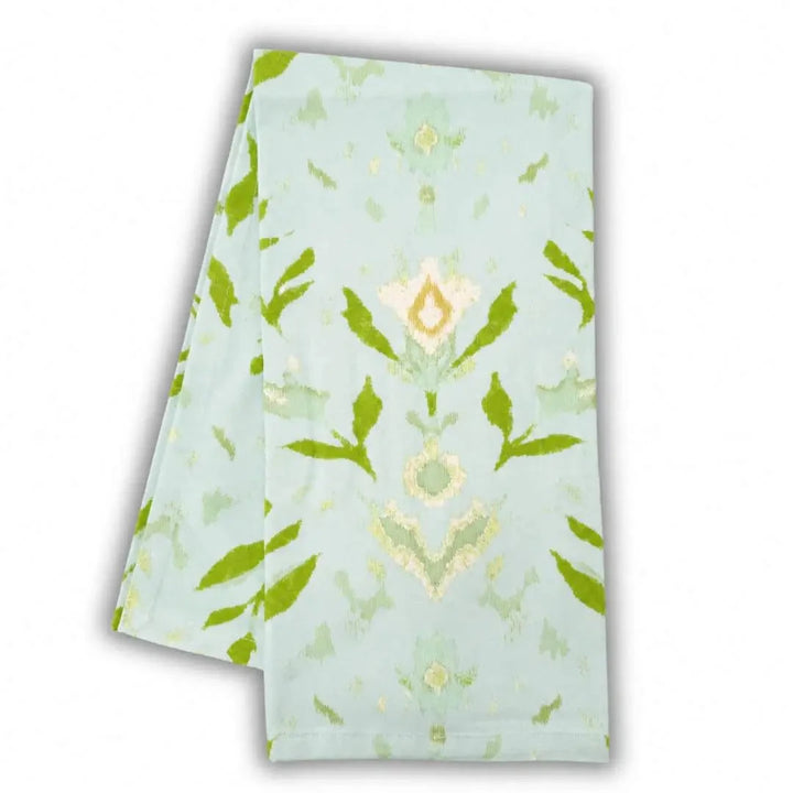 Tea Towel - Petal Garden Aqua Guest Towels Laura Park Design 