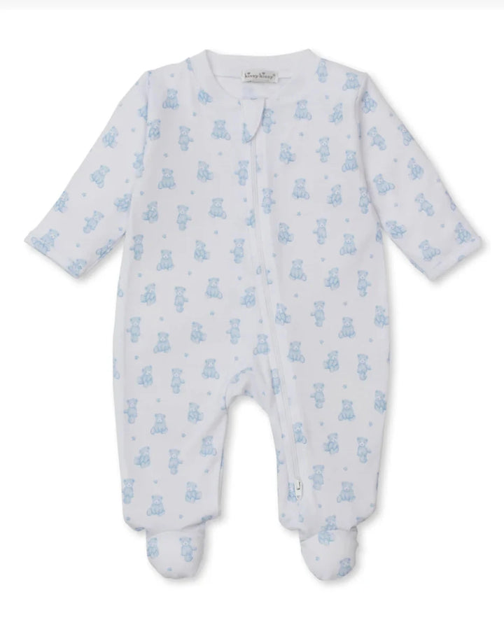 Teddy Bear Time Zipper Footie Boy Footie Kissy Kissy 