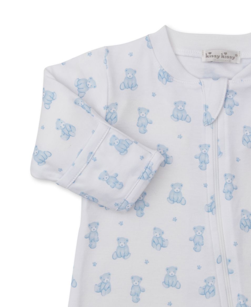 Teddy Bear Time Zipper Footie Boy Footie Kissy Kissy 