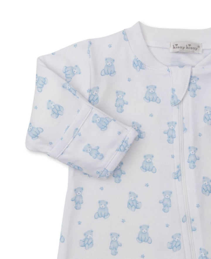 Teddy Bear Time Zipper Footie Boy Footie Kissy Kissy 