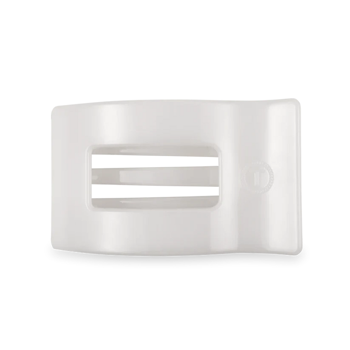 Teleties Flat Rectangle Hair Clips - Medium Womens Hair Accessory Teleties Coconut White 