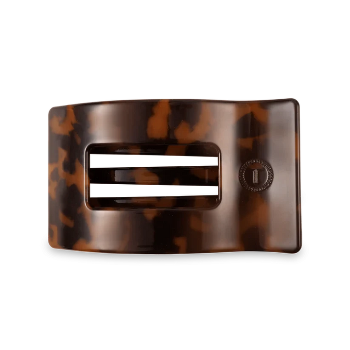 Teleties Flat Rectangle Hair Clips - Medium Womens Hair Accessory Teleties Tortoise 