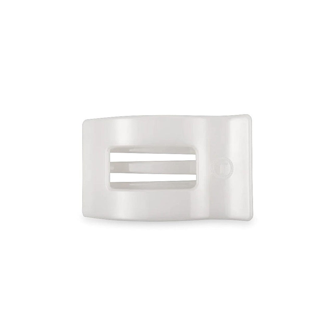 Teleties Flat Rectangle Hair Clips - Small Womens Hair Accessory Teleties Coconut White 