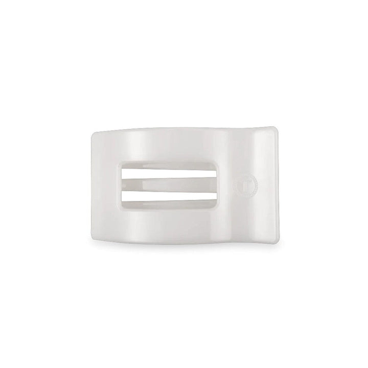 Teleties Flat Rectangle Hair Clips - Small Womens Hair Accessory Teleties Coconut White 