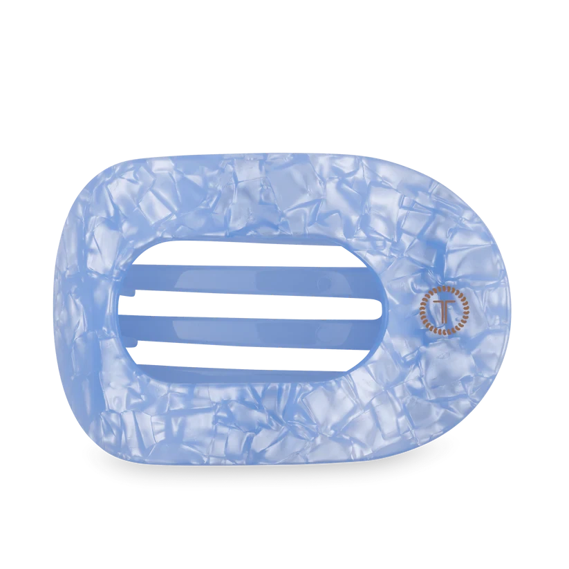 Teleties Flat Round Hair Clips - Large Womens Hair Accessory Teleties Blue Lagoon 