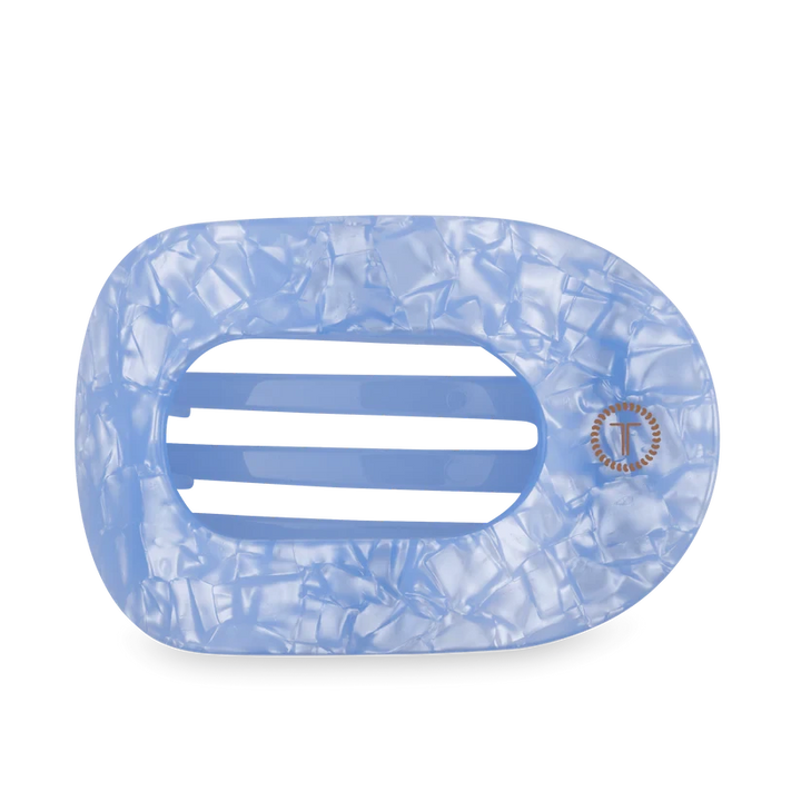 Teleties Flat Round Hair Clips - Large Womens Hair Accessory Teleties Blue Lagoon 