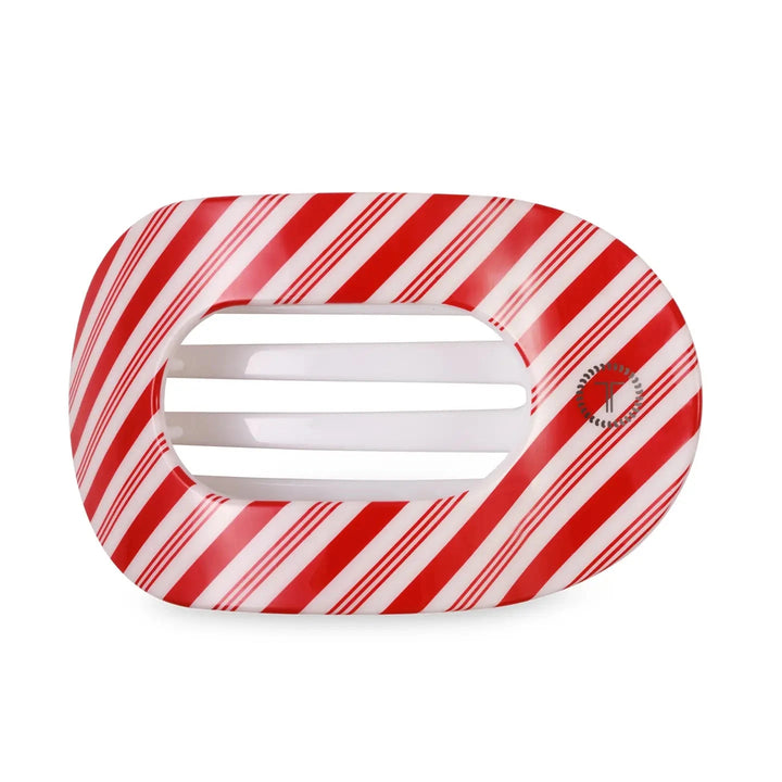 Teleties Flat Round Hair Clips - Large Womens Hair Accessory Teleties Candy Cane Crush 
