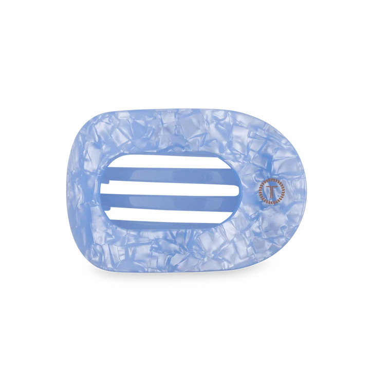 Teleties Flat Round Hair Clips - Medium Womens Hair Accessory Teleties Blue Lagoon 