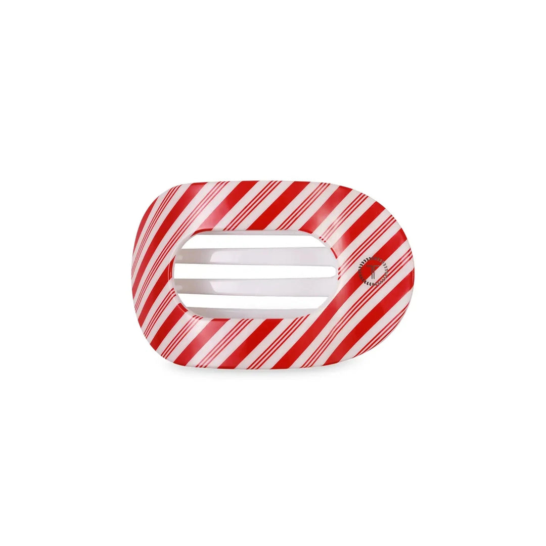 Teleties Flat Round Hair Clips - Small Womens Hair Accessory Teleties Candy Cane Crush 