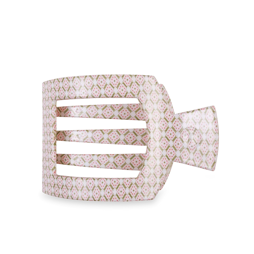 Teleties Flat Square Hair Clips - Large Womens Hair Accessory Teleties Pine and Pearl 