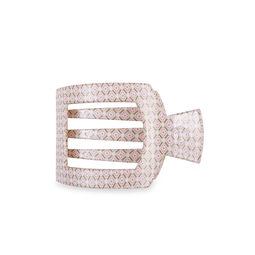 Teleties Flat Square Hair Clips - Medium Womens Hair Accessory Teleties Pine and Pearl 