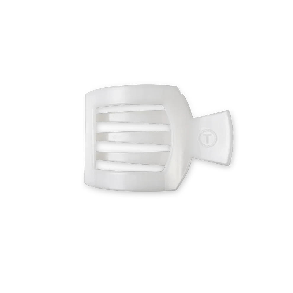 Teleties Flat Square Hair Clips - Small Womens Hair Accessory Teleties Coconut White 