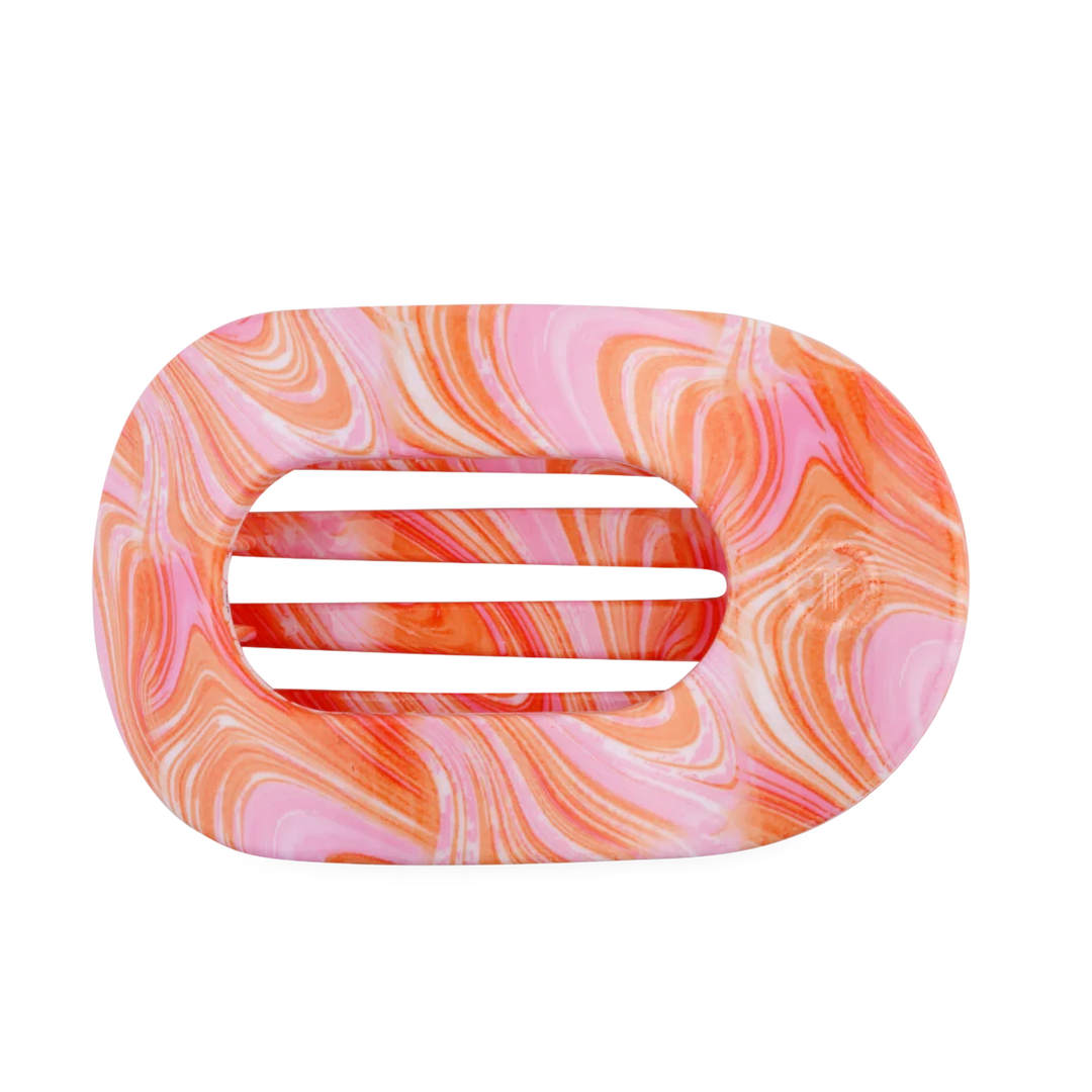 Teleties Summer Flat Round Hair Clips - Large Womens Hair Accessory Teleties Just Keep Swimming 