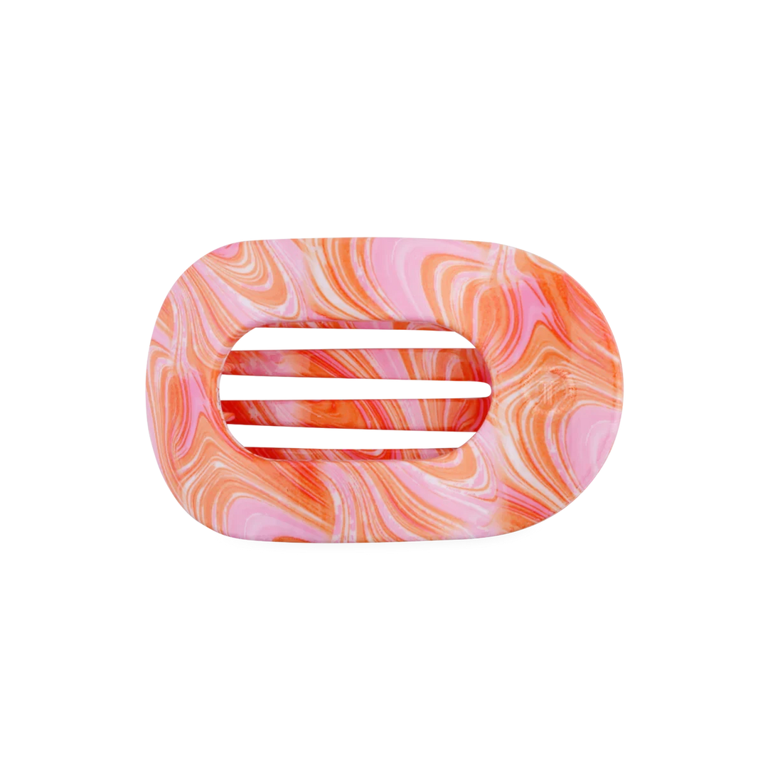 Teleties Summer Flat Round Hair Clips - Medium Womens Hair Accessory Teleties Just Keep Swimming 