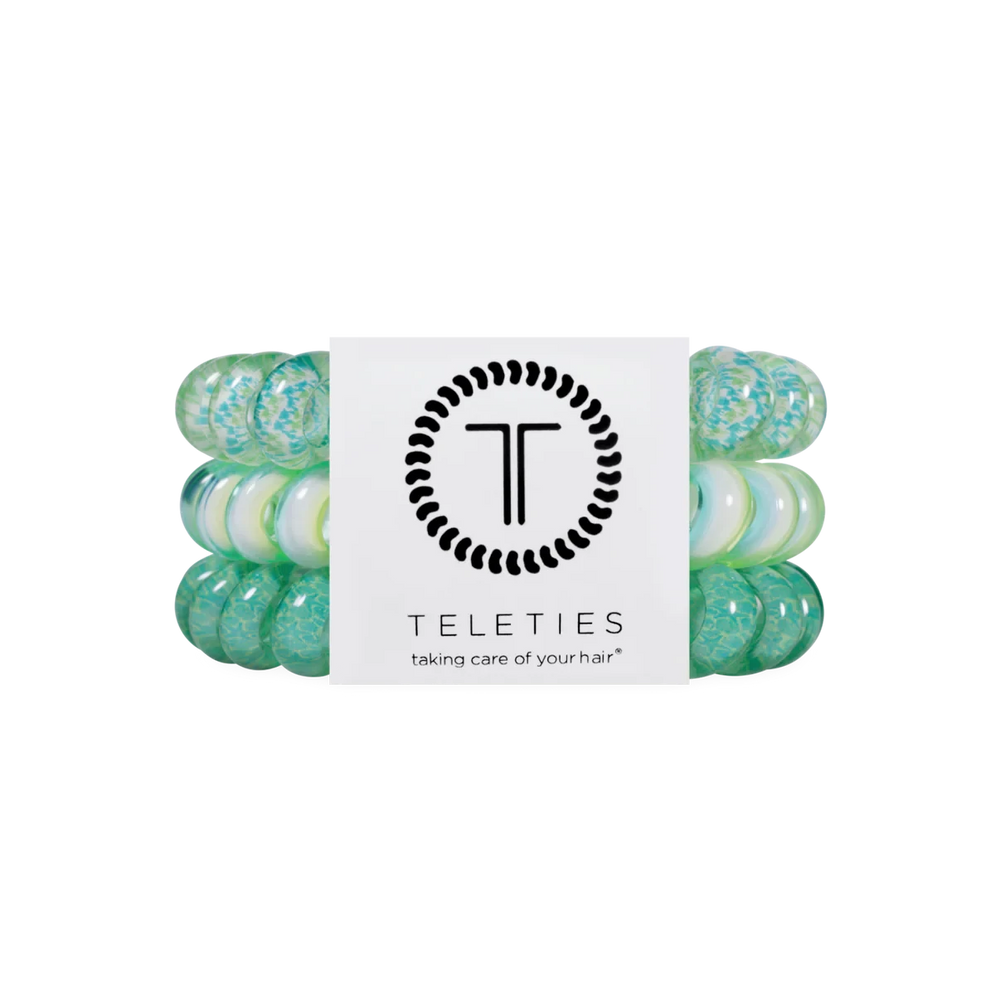 Teleties Summer Hair Ties - Large Womens Hair Accessory Teleties By the Sea Shore 